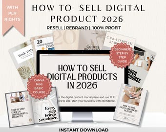 Etsy Seller Guide | PLR Digital Products to Resell, Selling Online Products, Passive Income