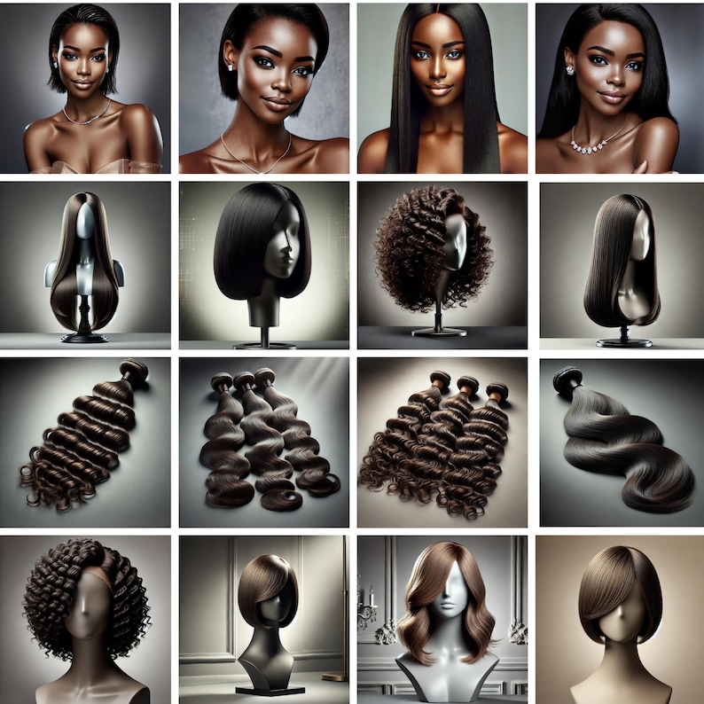 Hair Stock Photos | Wig & Extension Models Branding Images for Hair ...