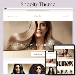 Luxury Hair Shopify Theme,Shopify theme hair, Hair website template,Hair website,Shopify theme,Luxury shopify website, Hair business website