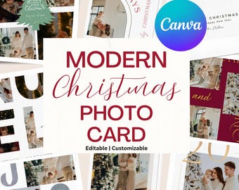 pour les Fêtes de Noël moderne de Zazzle.be Liste d'envies Vous avez des idées ? de carte photo de Noël | Photo de vacances minimaliste | Carte de Noël modifiable | Carte de joyeux Noël
