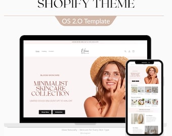 Skincare Shopify Theme | Minimalist Beauty & Wellness Shopify 2.0 Template for Cosmetic Brand Website