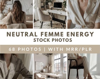 Estetiska tjejboss-stockbilder, neutrala estetiska foton, ansiktslös digital marknadsföring, Instagrammallar, livsstilsrullar, MRR PLR-foton