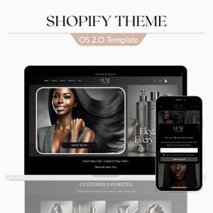 Black Luxury Hair Shopify Theme, Hair Shopify,Shopify 2.0 Themes,Premium Shopify Theme,Shopify Theme,Website Design Template,Shopify Website