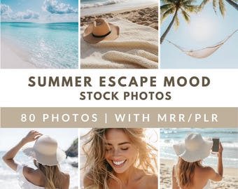 Summer Beach Stock Photos, Travel Aesthetic, Travel Influencer,Faceless digital marketing,Instagram Templates,Lifestyle reels,MRR PLR photos