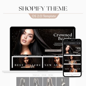 Boutique Shopify Theme | Shopify 2.0 | Wig & Hair Website Design Template, Premium Beauty and Fashion Shopify Theme for E-Commerce Stores