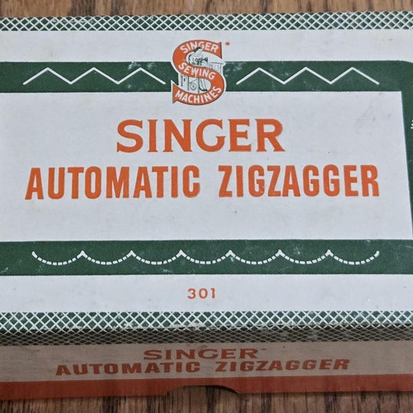 Máquina de coser automática Singer Zigzagger vintage, modelo 161103, para máquinas de aguja de eje inclinado