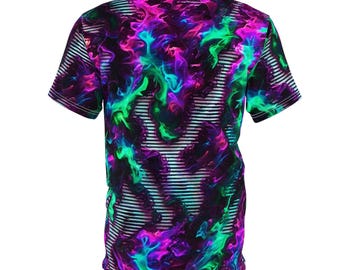 Neon Blazing Glitch T-shirt - Etsy