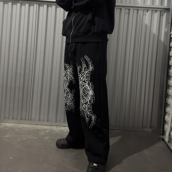 Grunge Emo Sweatpants: Baggy Alt Gym Sweats - Etsy