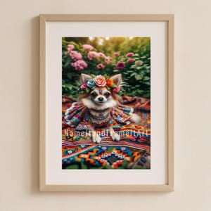 Boho Chic Chihuahua Art Print