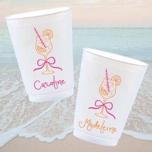 Spritz Theme Bachelorette Party Cups | Love at First Spritz Bachelorette Decor, Aperol Spritz Bachelorette Custom Cups Decor, Set of 12