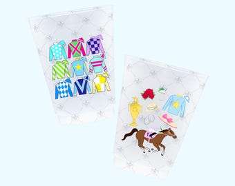 Vasos para fiesta del Derby de Kentucky / Decoración para fiesta del Derby, Fiesta para ver el Derby de Kentucky, Sedas de jockey, Decoración para el día del Derby (Juego de 12)