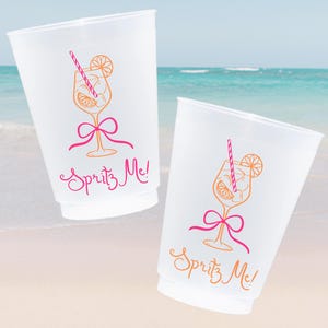 Spritz Theme Bachelorette Party Cups | Love at First Spritz Bachelorette Decor, Aperol Spritz Bachelorette Decor, Sun and Spritz, Set of 12