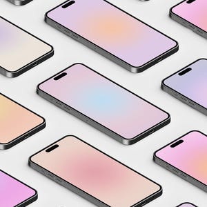 Bundle da 8 pacchetti di sfondi Aura Gradient per iPhone, sfondi per telefono con gradiente estetico, sfondi digitali moderni e minimalisti da scaricare