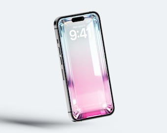 Rose 3D Glass iPhone Wallpaper – Minimalist (Digital Download