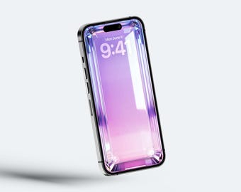 Aura 3D Glass iPhone Wallpaper – Minimalist (Digital Download