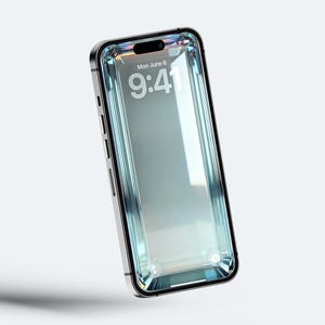 Fondo de pantalla minimalista para iPhone con cristales 3D de menta (descarga digital)