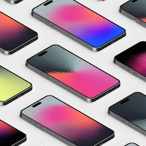 6-Pack Bundle Aura Gradient iPhone Wallpapers, Aesthetic Gradient Phone Background, Modern & Minimalist Digital Download Wallpapers