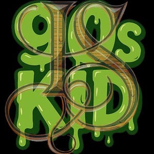 90's Kid, Millennials, Nostalgia,Nickelodeon Style, Slime, Twitch Emote, Kick Emote, Discord Emote, Green,Cute, Funny, Kawaii, Static