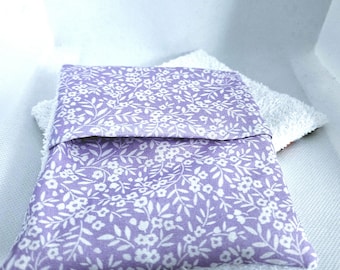 Handmade Reusable Cotton Face Wipes: Light Purple Makeup Removal Cloths Cleaning Gift washcloths