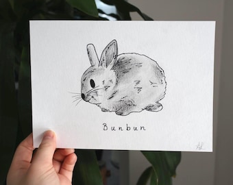 Custom Cartoon Pet Drawing | Hand-Drawn Pet Portrait | Unique Dog, Cat, Pet Gift | Personalized Pet Art | Cute Customized Pet Gift