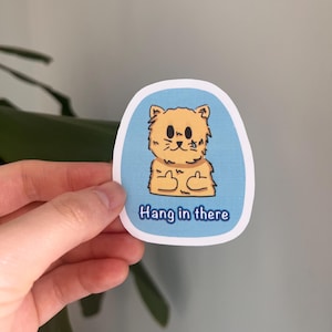 Pegatina - Gato triste; pegatinas de gatos y perros lindas y divertidas; divertidas, duraderas y perfectas para cualquier superficie