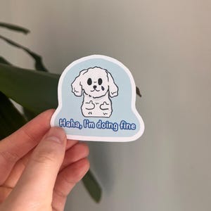 Pegatinas de perros tristes; pegatinas de perros y gatos adorables y divertidas; divertidas, duraderas y perfectas para cualquier superficie