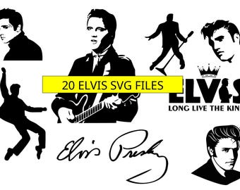 20 x Elvis Presley SVG Files