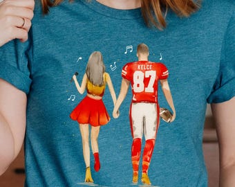 Taylor und Travis Minimalist Style Shirt, Taylor Shirt, American Football Shirt, Karma Kelce 87 T-Shirt, Chiefs Jersey Shirt, Taylors Fiancé T-Shirt
