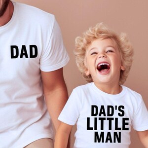 Father&#39;s Day Gift Tee from Son, Daddy and Me T-shirt, Daddys Little Man Tee, Dad And Son Shirt, New Dad Tee,Family Pregnancy Announcemen Tee