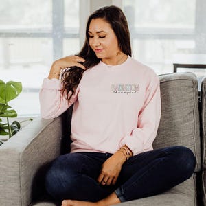 Pocket Radiation Therapist Sweatshirt, Minimalist Radiation Therapy Sweatshirt, Radiation Technician Grad Sweatshirt, Xray School Sweatshirt image 3