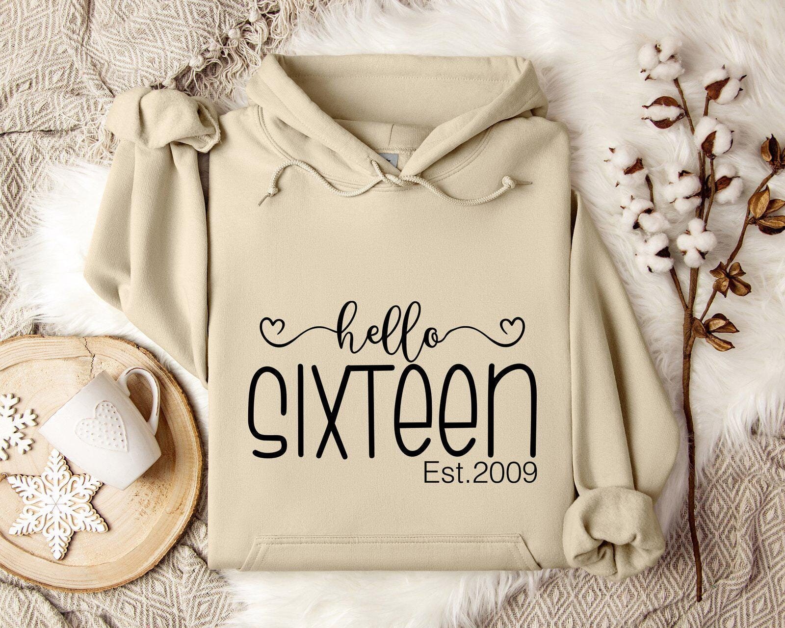 HOT 16th Birthday Sweet 16 Hoodies Sweet 16 Hoodie, Hello