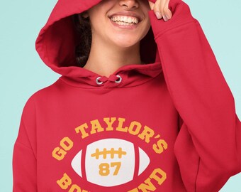 Swift Kelce Football Fan Hooded Sweatshirt - Unisex Hoodie, Midweight Softstyle, Fleece, Kansas City Chiefs Apparel, NFL Clothing