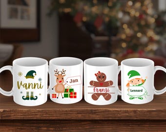drunkLY Gnome - Christmas Mug with Name - Personalized Ceramic Mug, Christmas Mug - Santa Claus & Secret Santa Gift Idea
