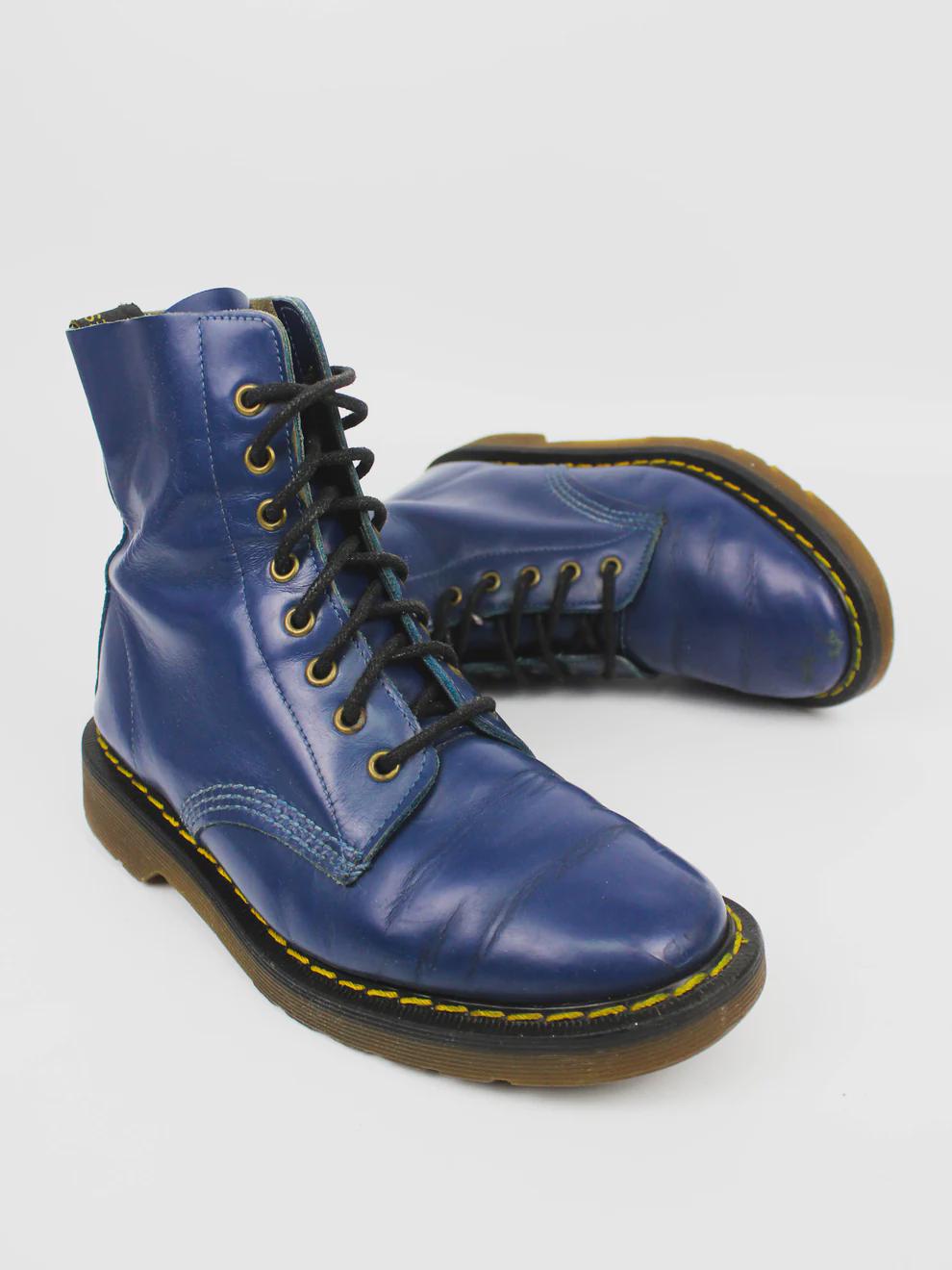 Dr.Martins vintage high cut ankle. $SALE$ Vintage Dr Martens Y2K Chunky Distressed Brown Leather Toya  main image 2