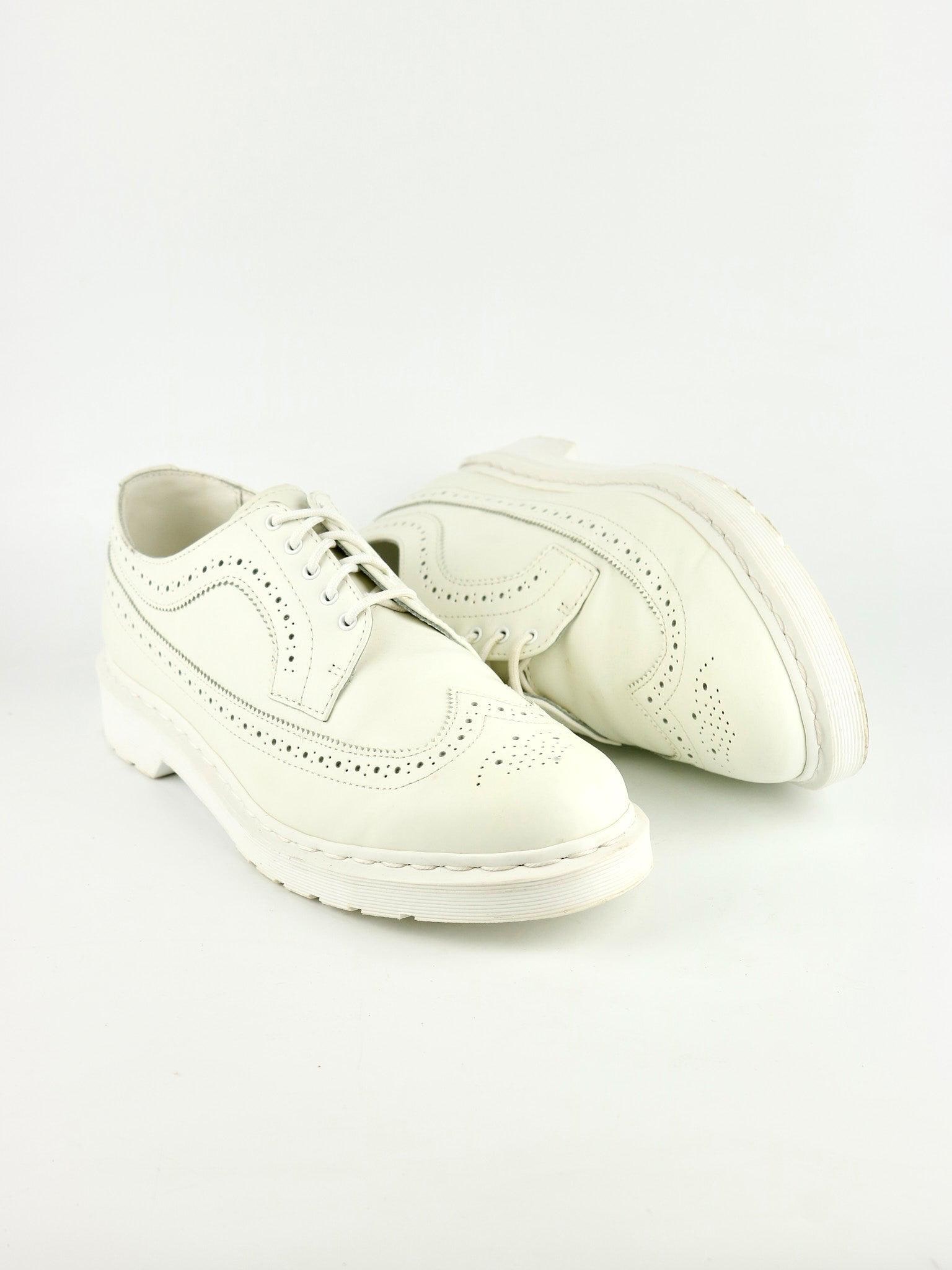 Dr. Martens 3989 Brogue Mono Smooth White | Smooth Leather Shoes