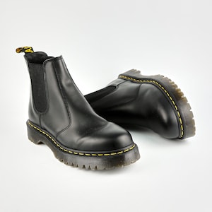 Dr. Martens 2976 Chelsea Bex: Black Leather Chunky Sole Boots (Size 45)