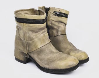 A.S.98 Leder Stiefel | Größe 37 | Geometrische Form
