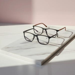 Rechteckige Unisex Vollrand Lesebrille Matt