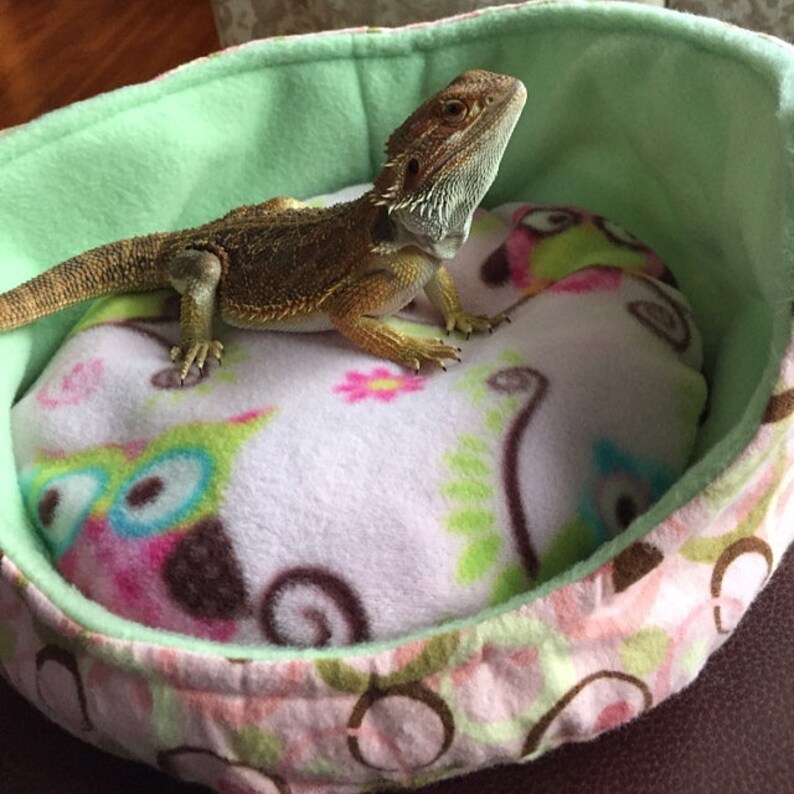 Small Cuddle Cup Fleece Pet Bed Bearded Dragon Bed fleece Etsy