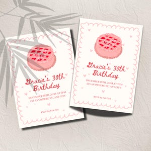 30e verjaardagsuitnodiging, verjaardag volwassen uitnodigen Dancing Queen Cake nodigt roze coquette uit, 30e verjaardagsviering, Girls Night Out
