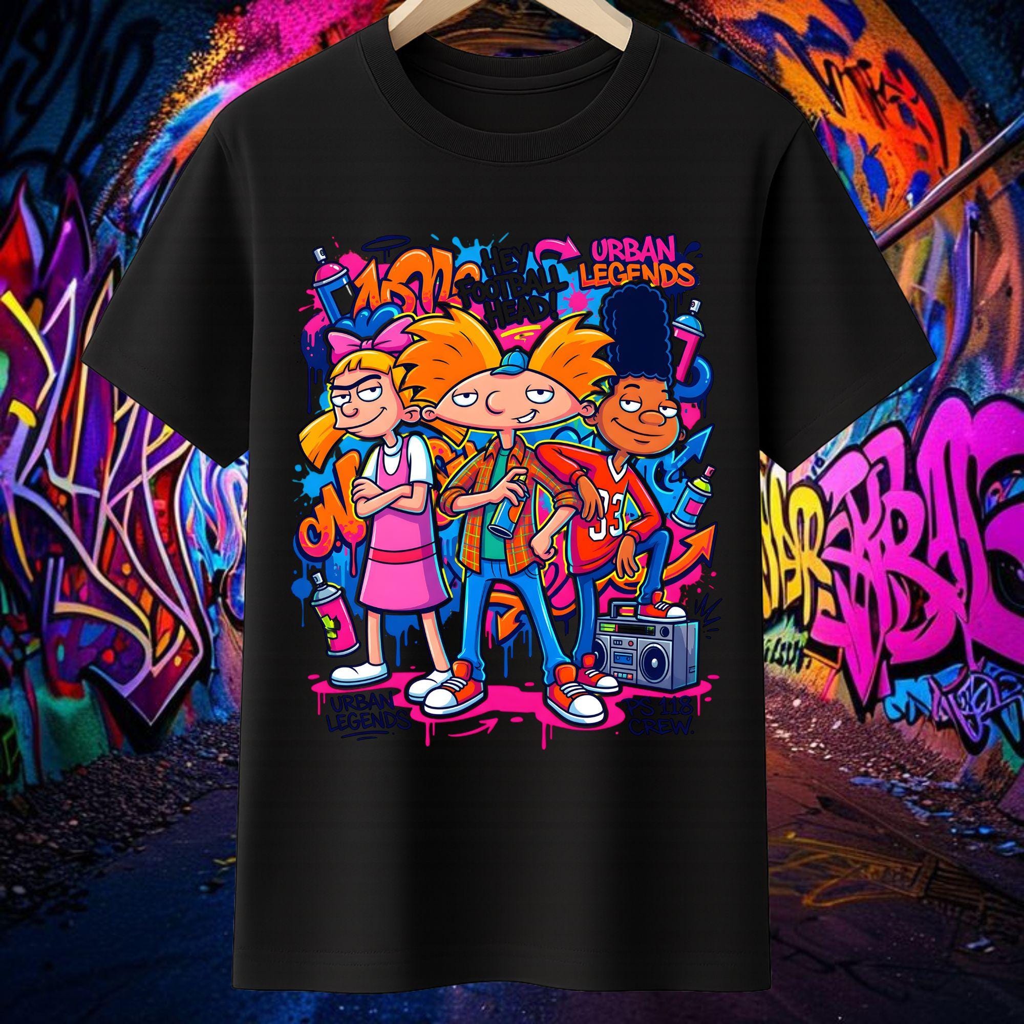 Graffiti T-shirt PNG Bundle | 22 Urban Street Art Designs (commercial ...