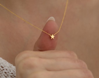 Tiny Star Necklace, Dainty Silver Star Necklace, Sweet Star Charm Necklace, Symbol Star Necklace, Layered Necklace
