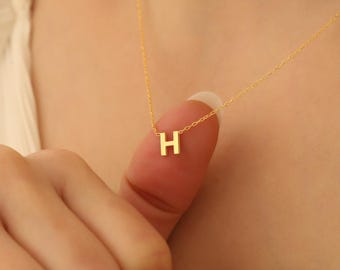 Letter Necklace, Minimalist Initial Necklace, Alphabe Necklace, Personalized Name Necklace, Tiny Necklace, Custom Necklace