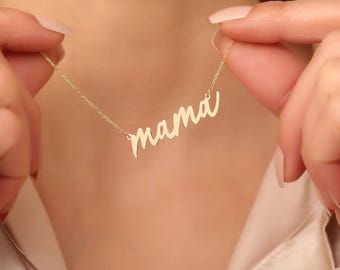 Nameplate Necklace, Custom Name Jewelry, Signature Necklace, Delicate Layering Necklace, Letter Necklace, Personalized Necklace