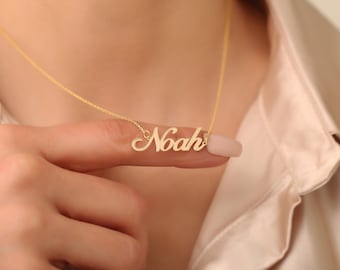 Personalized Name Necklace, Nameplate Necklace, Initiel Pendant, Everyday Layering Necklace, Custom Silver Necklace