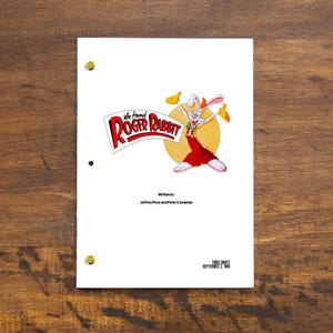 Who Framed Roger Rabbit Movie Script Complete Screenplay Reprint Unique ...