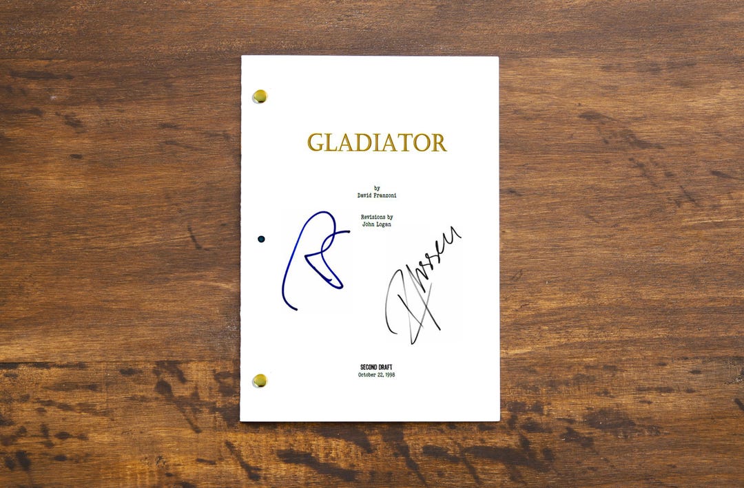 Gladiator Movie Script Complete Screenplay Signed Reprint Script ...