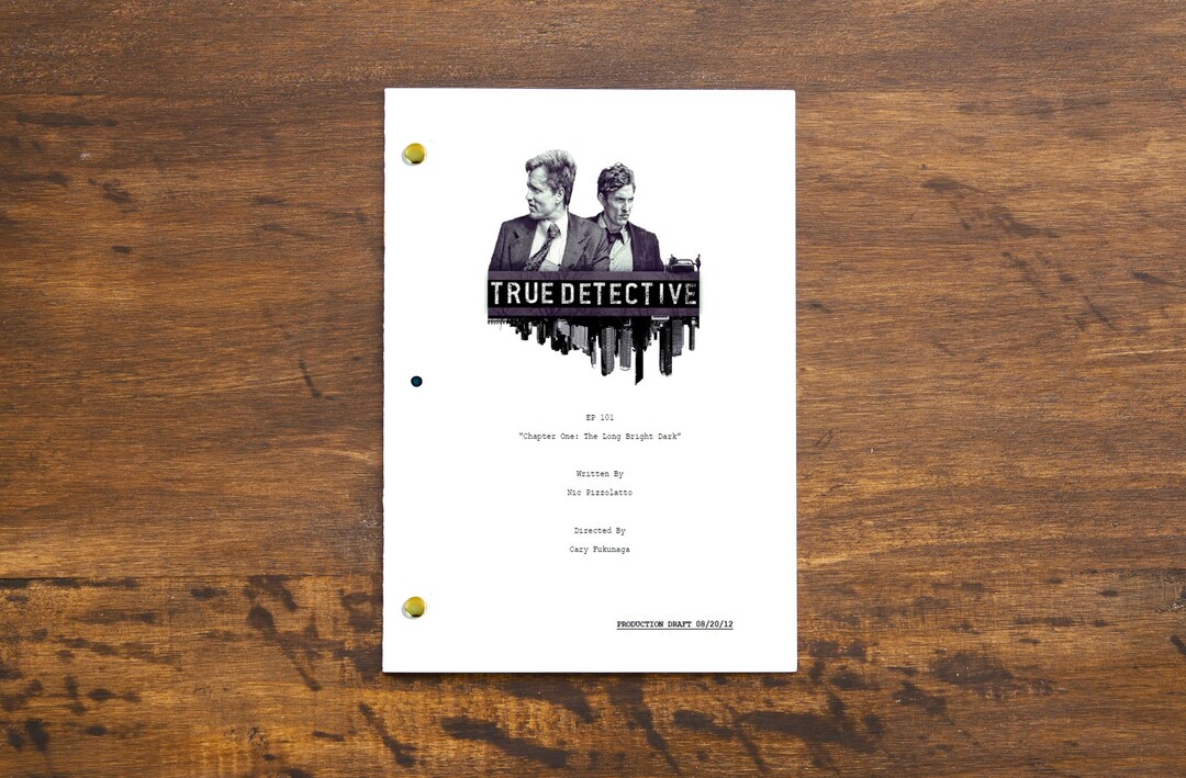 True Detective Tv Series Script Souvenir Television Unique and Original ...