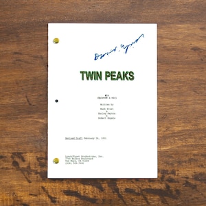 Roteiro de TV Twin Peaks Roteiro completo Reimpressão Televisão Autógrafo David Lynch Presente original e exclusivo para amigos e fãs