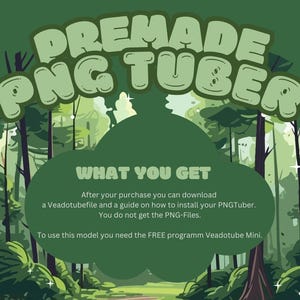Druid girl - premade chibi png tuber - nightelf, highelf - pngtuber avatar - vtube model - cute model - giftuber image 4